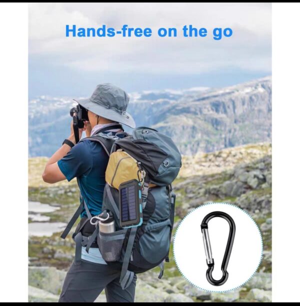 Solar Power Bank – 30000mAh Waterproof Outdoor Portable Charger with Dual LED Flashlight - Image 3