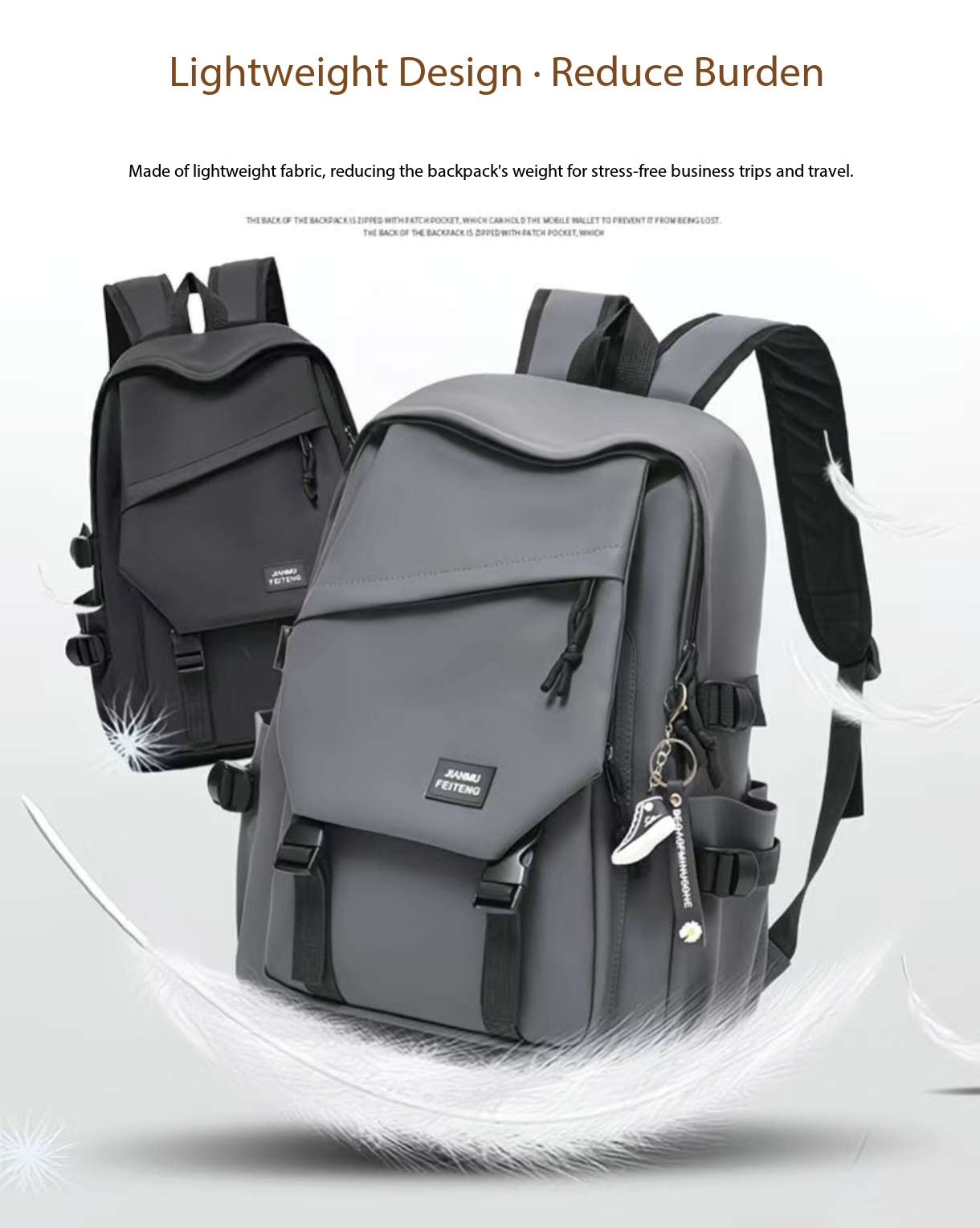 Korean Style Travel Laptop Backpack - Image 9
