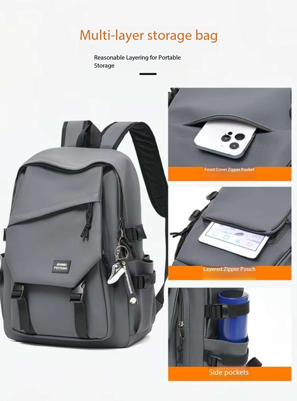 Korean Style Travel Laptop Backpack - Image 11